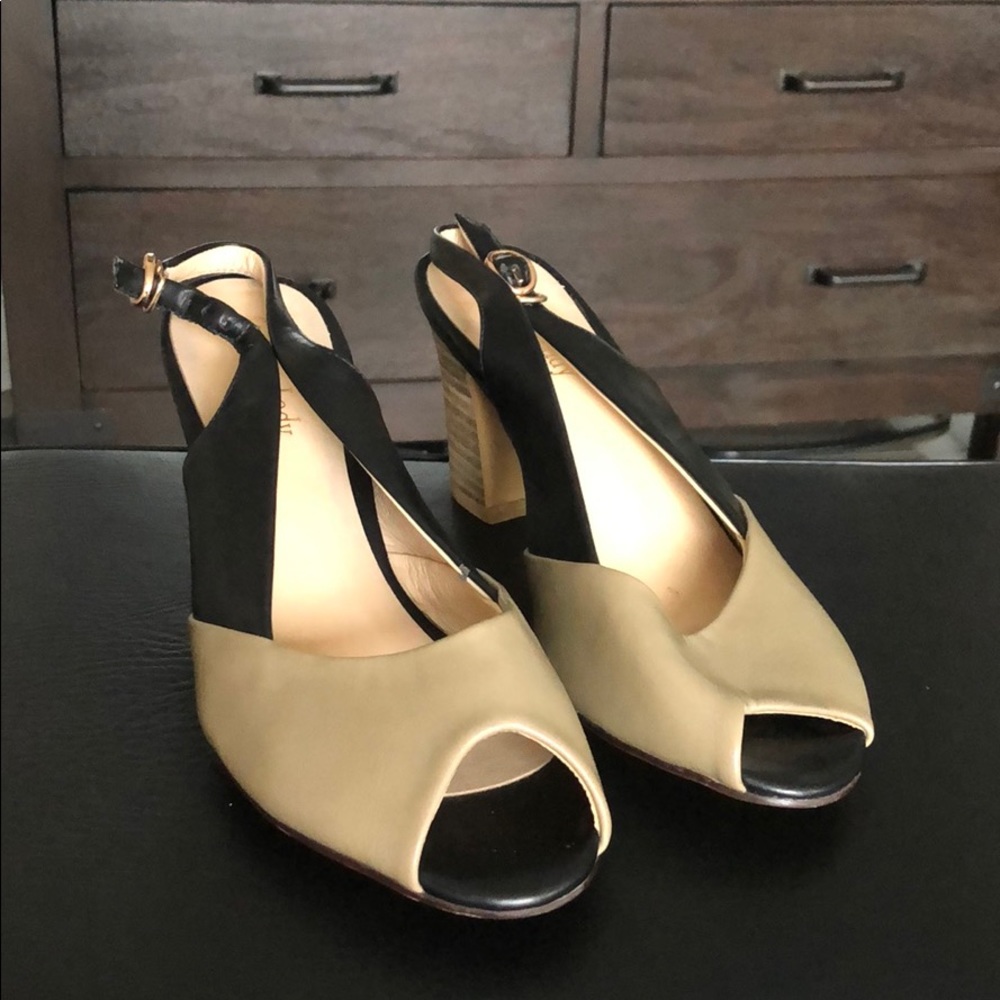 Black and olive shoes